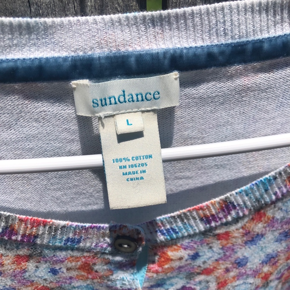 Sundance Multicolored Spring Button Down Cardigan - image 5